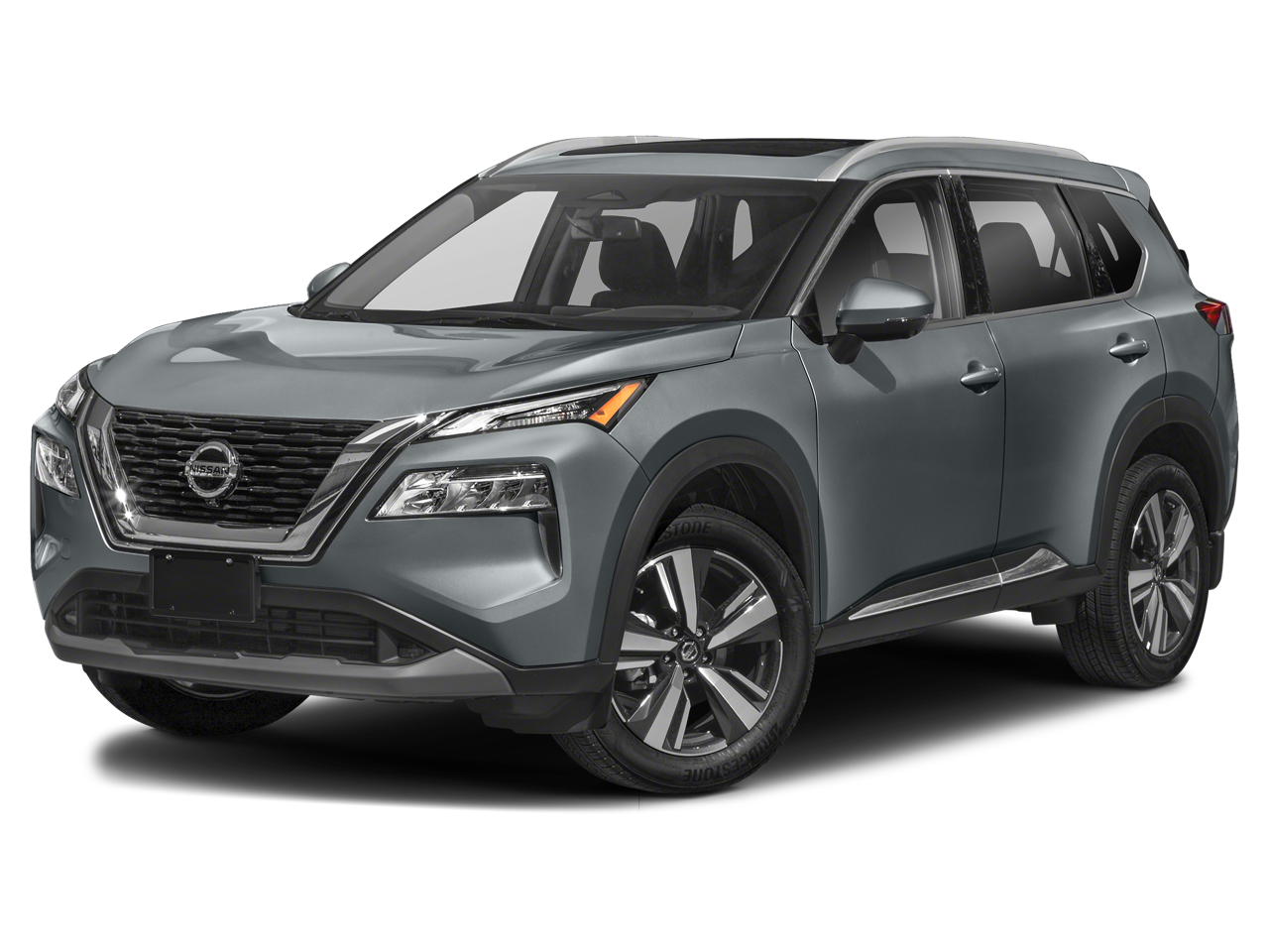 2023 Nissan Rogue SL in Boulder Gray Pearl — front three-quarter view