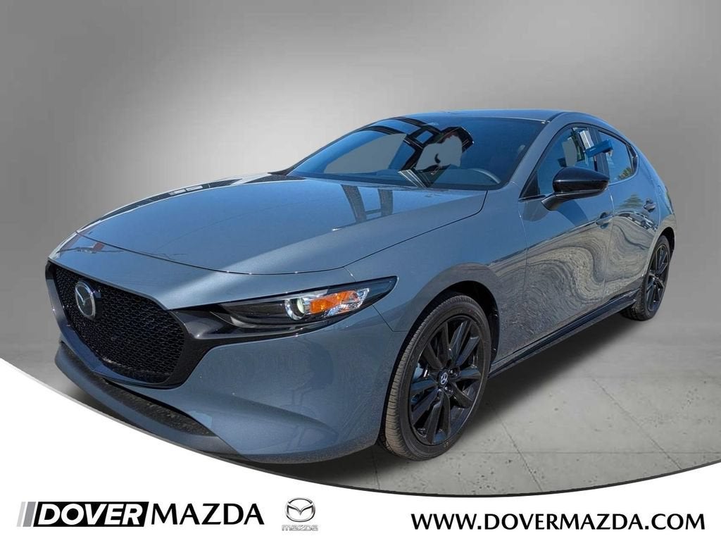 2026 Mazda Mazda3 Hatchback 2.5 S Carbon Edition in Polymetal Gray Metallic — front three-quarter view